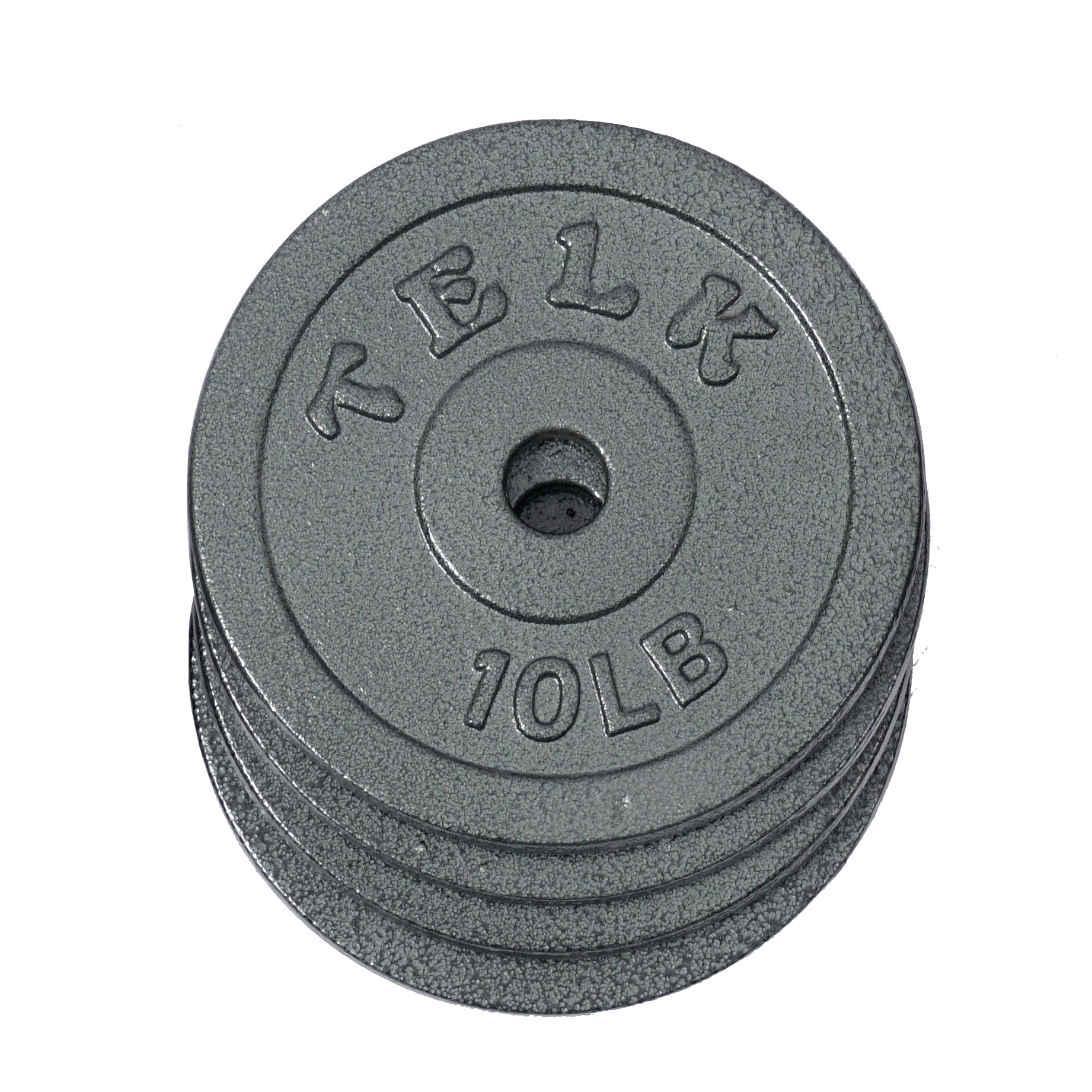 10 Ibs Set of FOUR 10 lbs. plates - TELK plate 100% cast iron weightpl