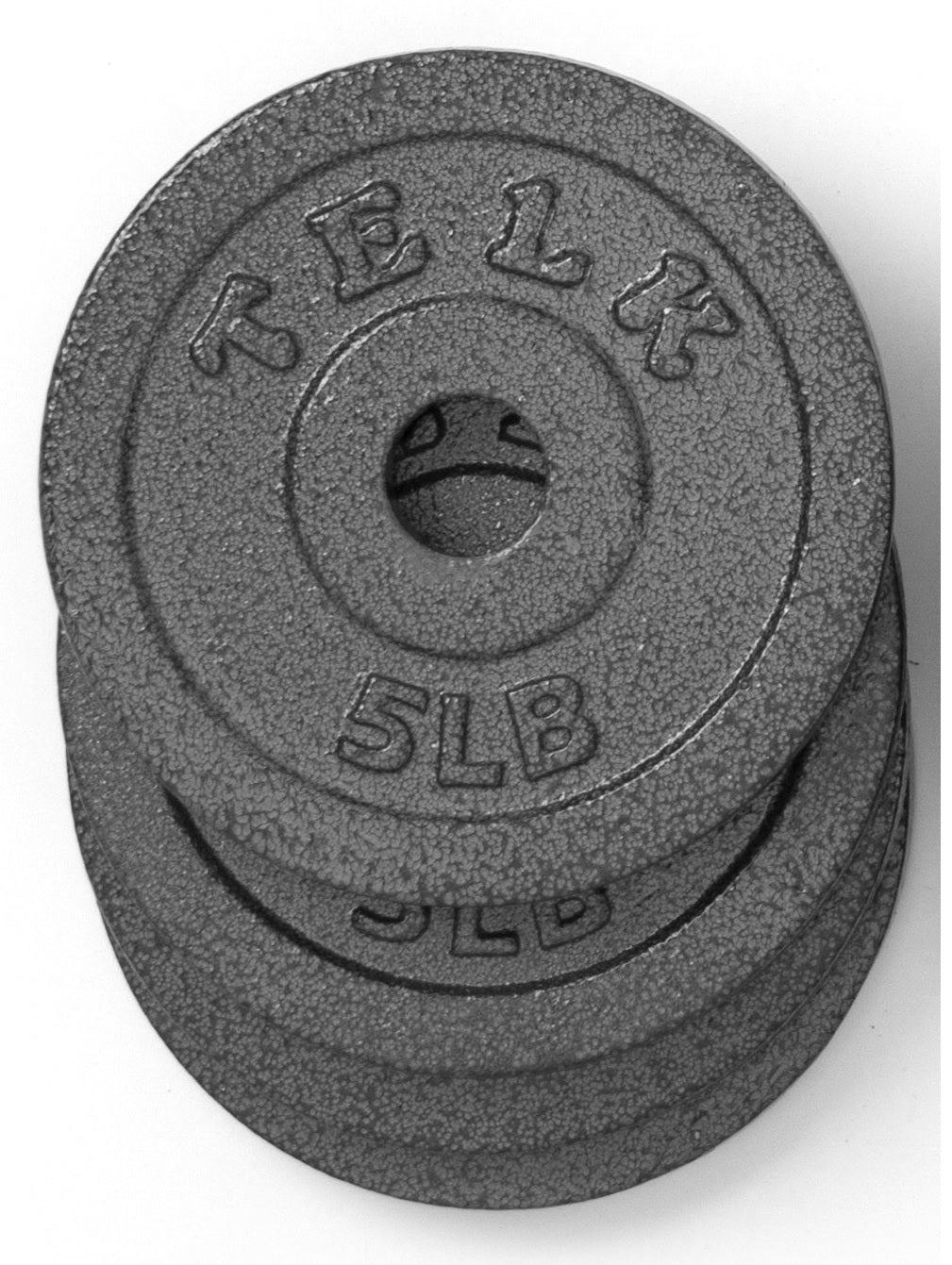 Set of FOUR 5 lbs. plates IRON  WEIGHTSPLATES DIAMETER=1 EXPERTLY YEAR