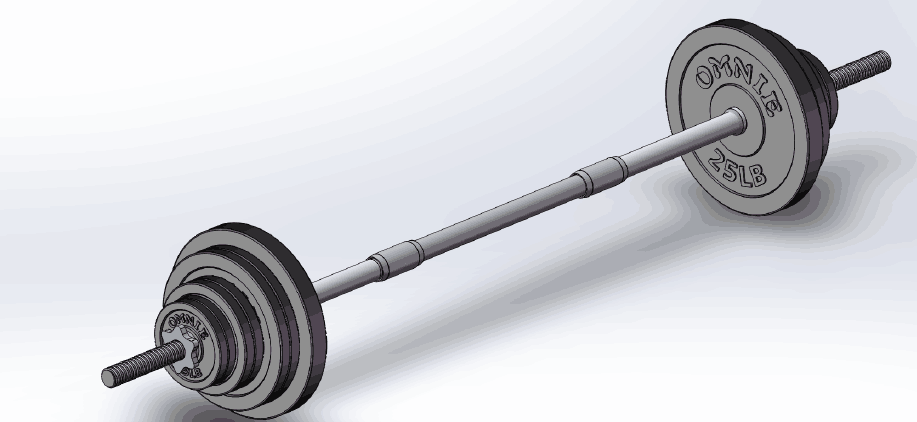 60" Chrome-Finished Barbell  chrome-finished surface not only exudes a