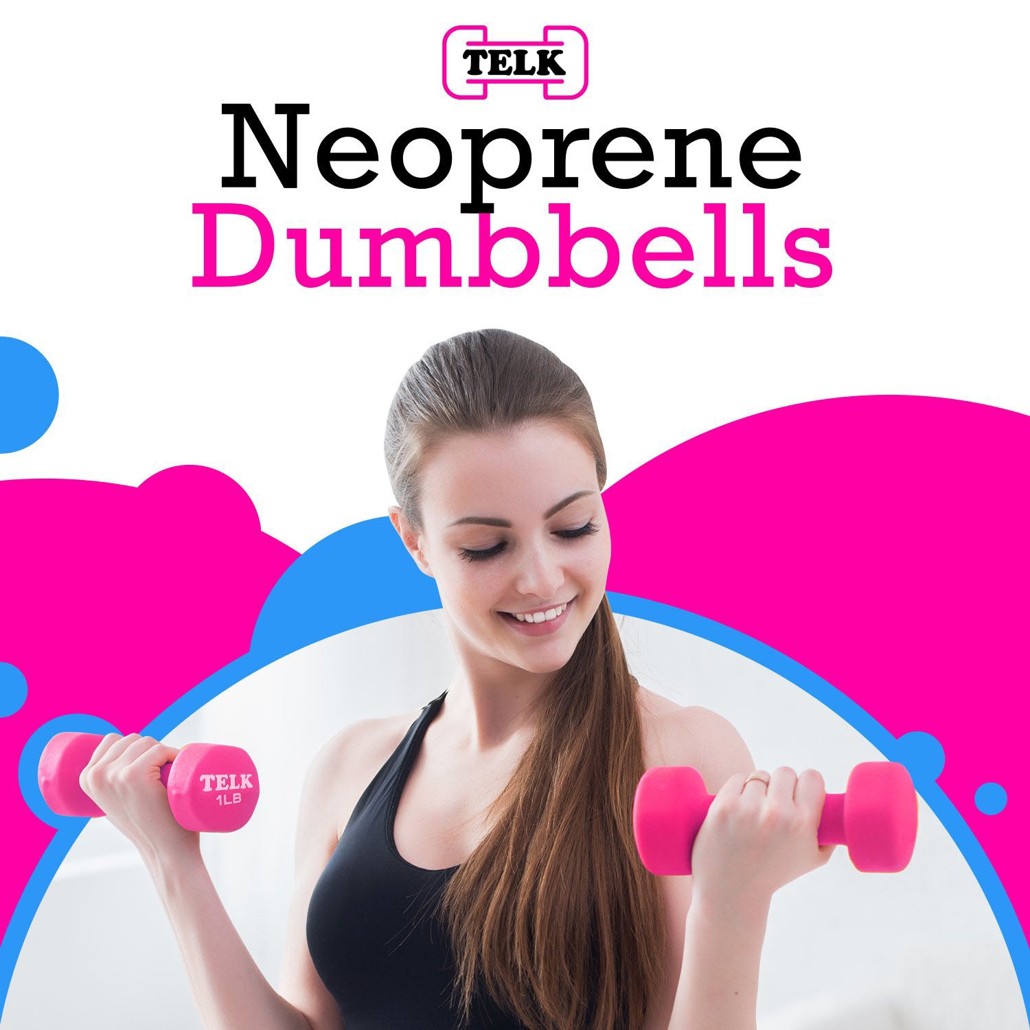Neoprene Coated Deluxe 10 Lb Hand Weights - Telk higy-quality construc