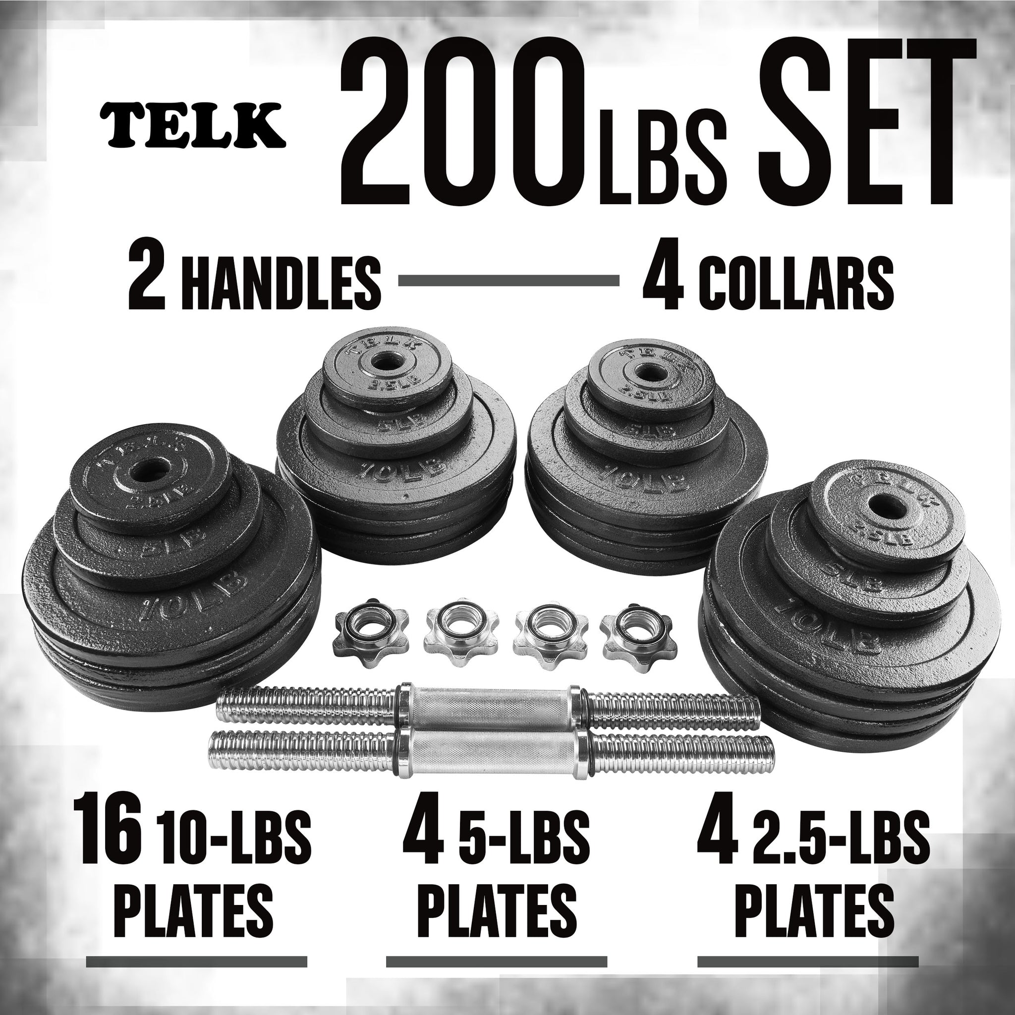 2 ELK Adjustable Dumbbells 200 lbs - Exercise & Workout Equipment good
