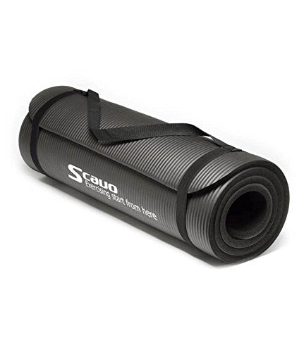 Slip Yoga Mat thick high density foam material hips, spine, Scavo Non
