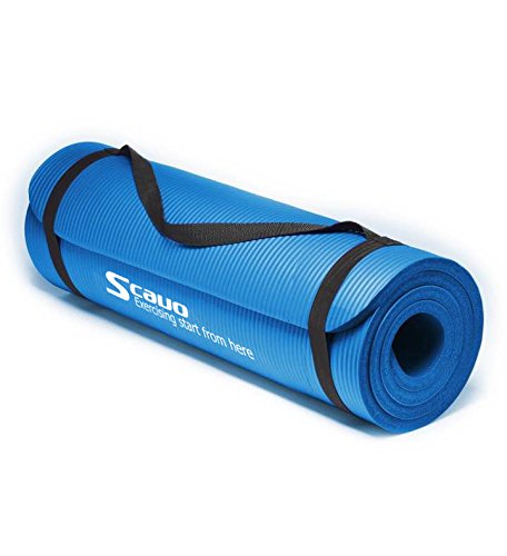 Slip Yoga Mat thick high density foam material hips, spine, Scavo Non