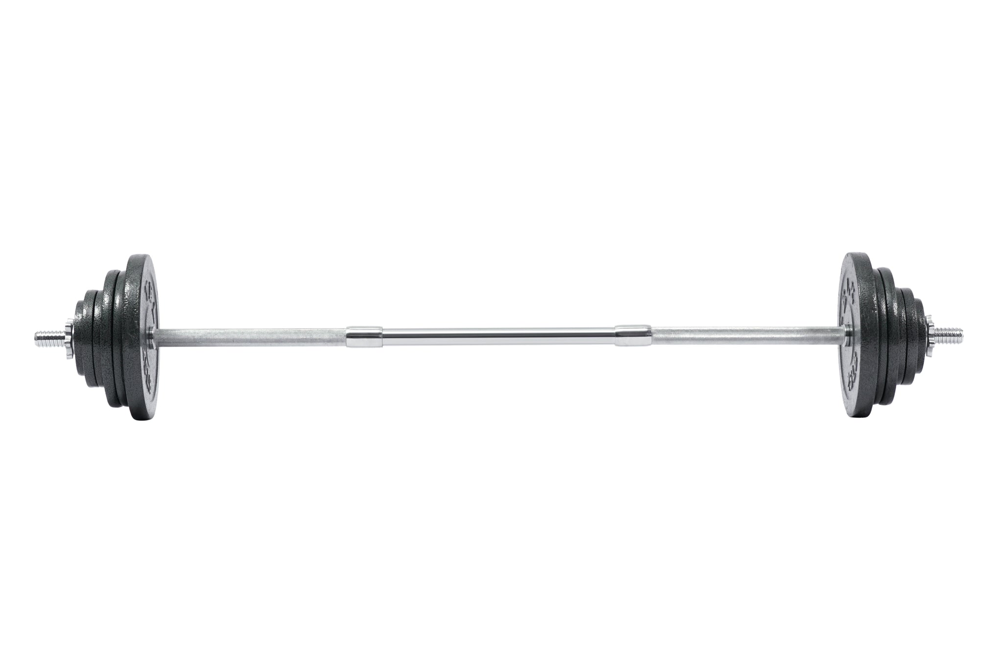 60" Chrome-Finished Barbell  chrome-finished surface not only exudes a