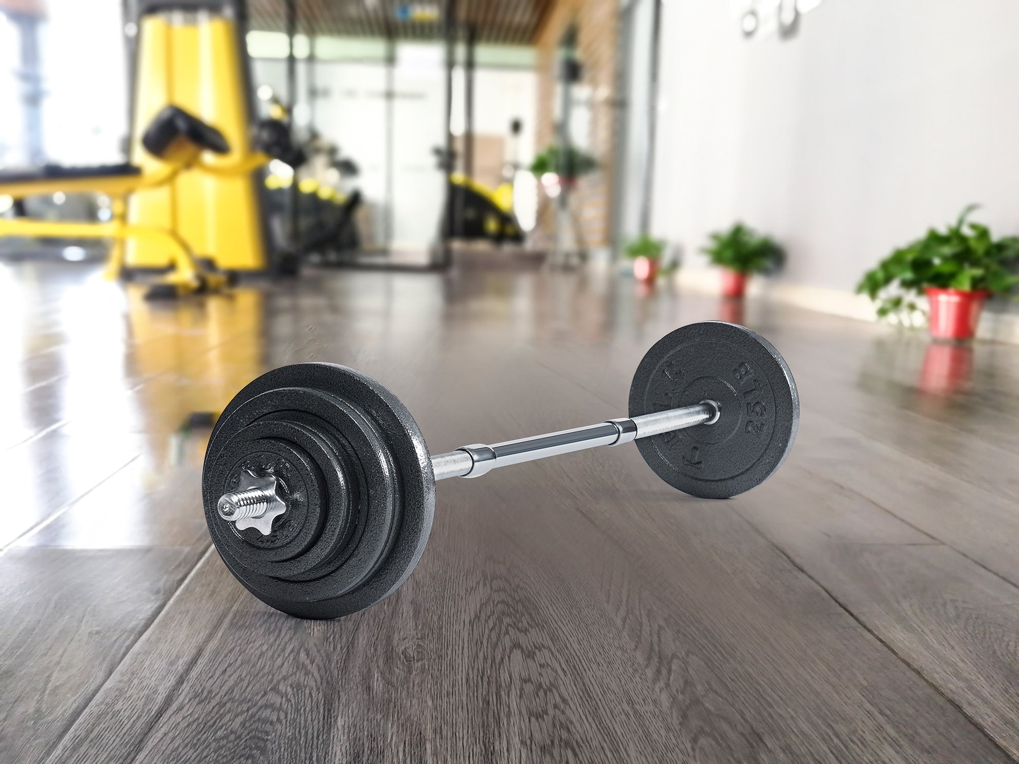 Adjustable 133 LBS Barbell Set + 60" Barbell exceptional quality weigh
