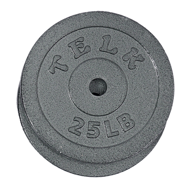 25 lbs TWO 25 Lbs. plates 100% cast iron weight plates diameter=1 plat 