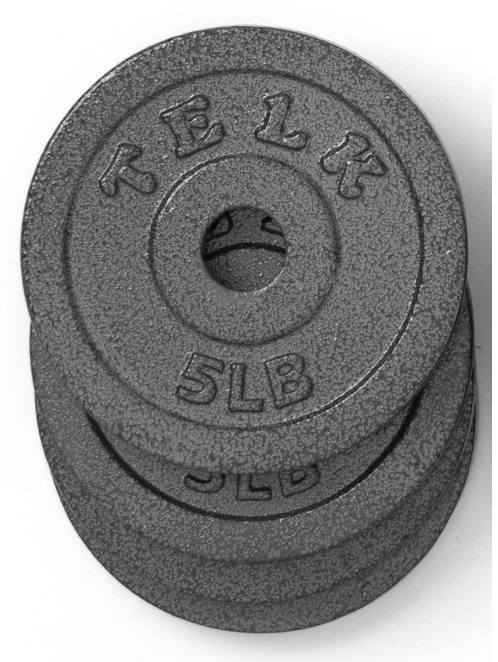 Set of FOUR 5 lbs. plates IRON  WEIGHTSPLATES DIAMETER=1 EXPERTLY YEAR  