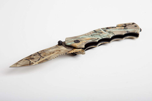 Serrated Edge Outdoor Hunting Knife - 2 Knives - Woodsman Camo - Telk -  Telk Fitness